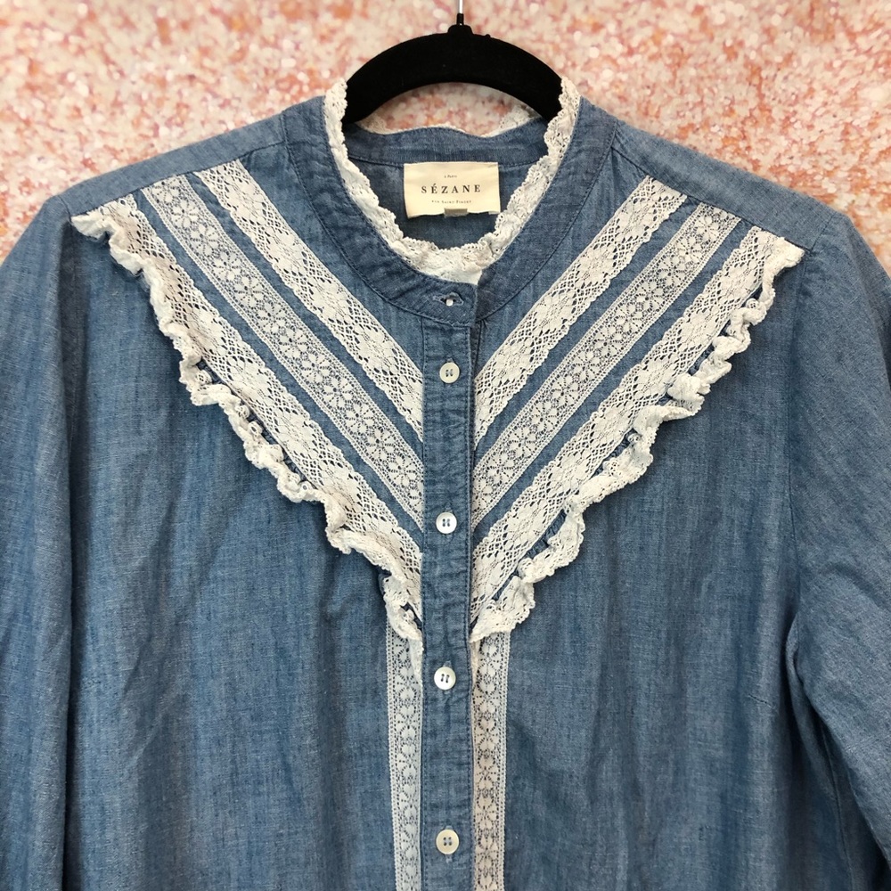 🦄SOLD🦄 NWOT Sezane | Laure Shirt - Picture 5 of 16